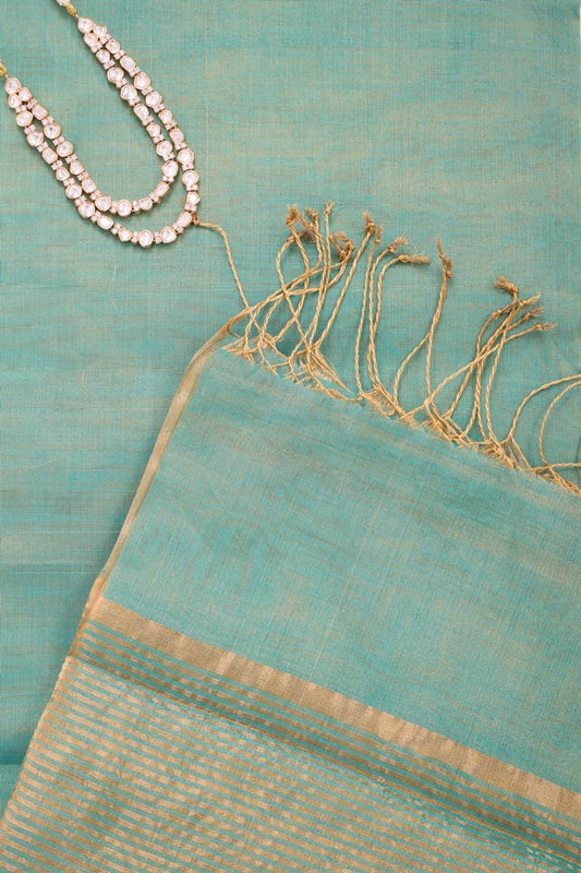 Blue Maheshwari Tissue Saree