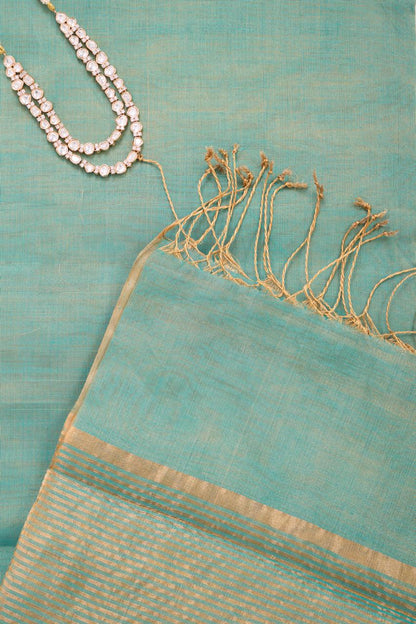 Blue Maheshwari Tissue Saree