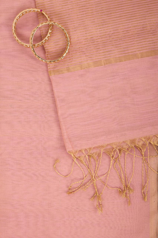 Pink Maheshwari Tissue Saree